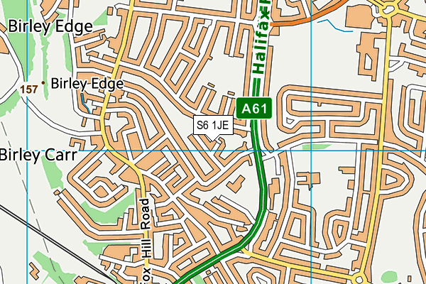 S6 1JE map - OS VectorMap District (Ordnance Survey)