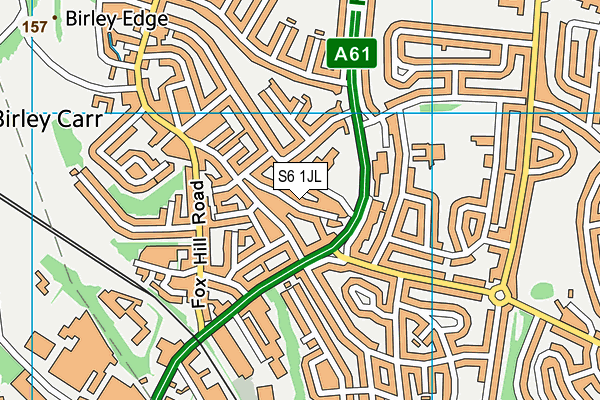 S6 1JL map - OS VectorMap District (Ordnance Survey)