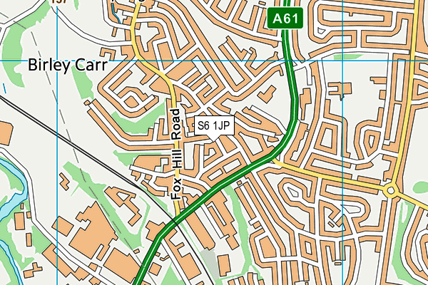 S6 1JP map - OS VectorMap District (Ordnance Survey)