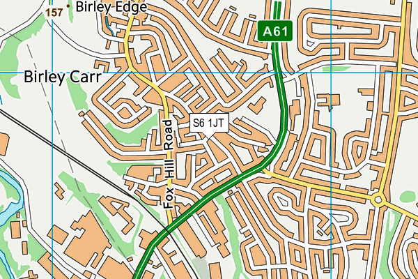 S6 1JT map - OS VectorMap District (Ordnance Survey)
