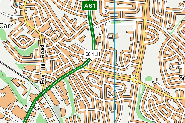 S6 1LH map - OS VectorMap District (Ordnance Survey)