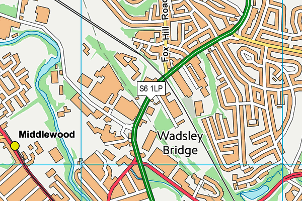 S6 1LP map - OS VectorMap District (Ordnance Survey)