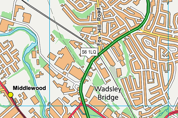 S6 1LQ map - OS VectorMap District (Ordnance Survey)