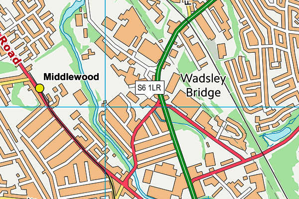 S6 1LR map - OS VectorMap District (Ordnance Survey)