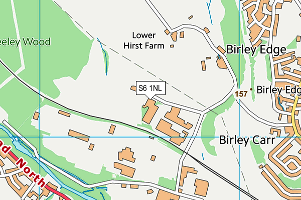 S6 1NL map - OS VectorMap District (Ordnance Survey)