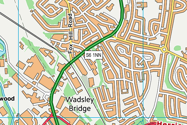 Jd Gyms (Sheffield North) map (S6 1NN) - OS VectorMap District (Ordnance Survey)