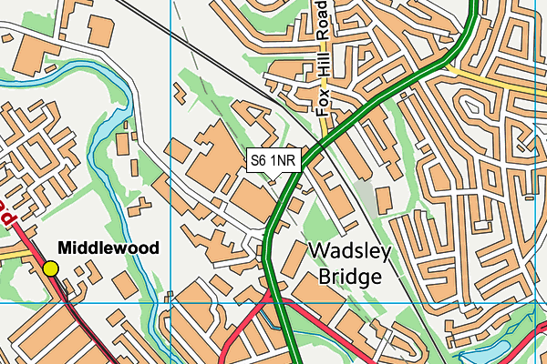 S6 1NR map - OS VectorMap District (Ordnance Survey)