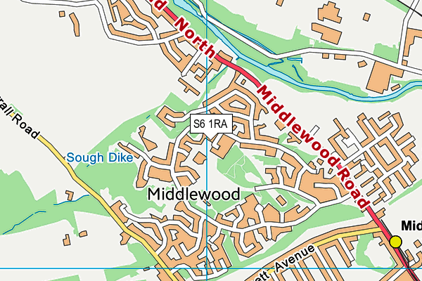 S6 1RA map - OS VectorMap District (Ordnance Survey)