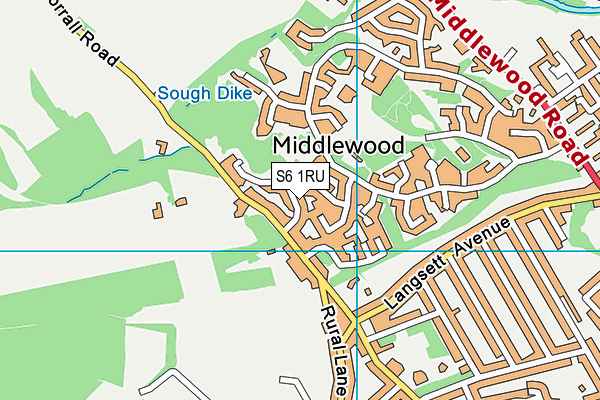 S6 1RU map - OS VectorMap District (Ordnance Survey)