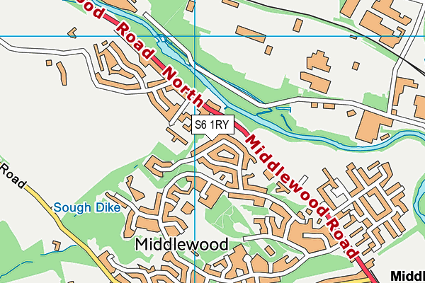 S6 1RY map - OS VectorMap District (Ordnance Survey)