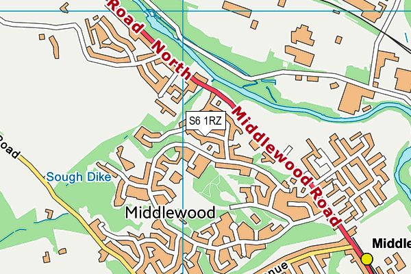 S6 1RZ map - OS VectorMap District (Ordnance Survey)