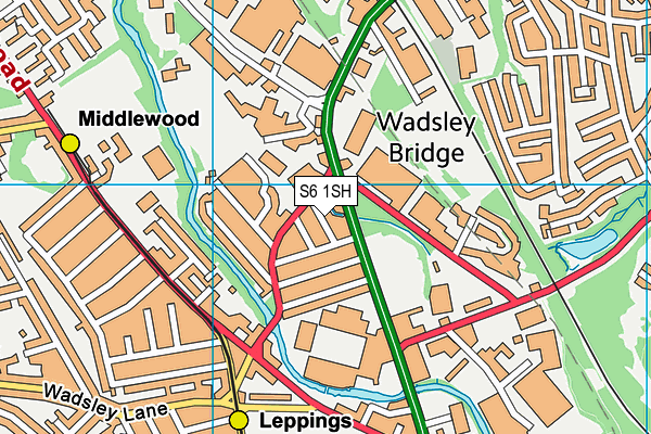 S6 1SH map - OS VectorMap District (Ordnance Survey)