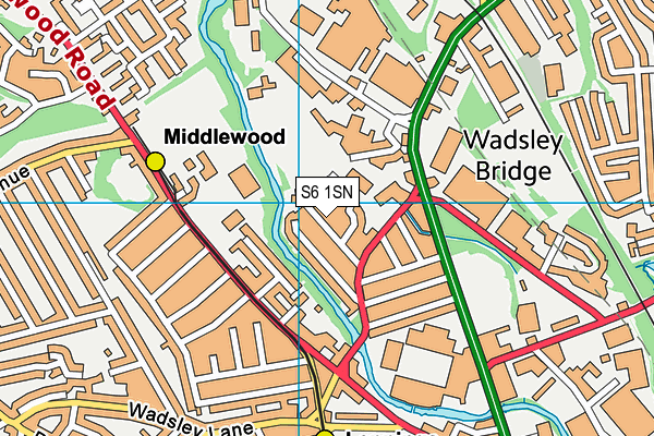 S6 1SN map - OS VectorMap District (Ordnance Survey)