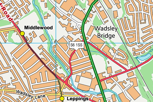 S6 1SS map - OS VectorMap District (Ordnance Survey)