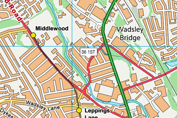 S6 1ST map - OS VectorMap District (Ordnance Survey)