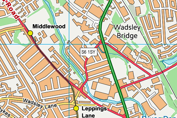 S6 1SY map - OS VectorMap District (Ordnance Survey)