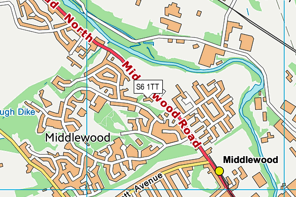 S6 1TT map - OS VectorMap District (Ordnance Survey)