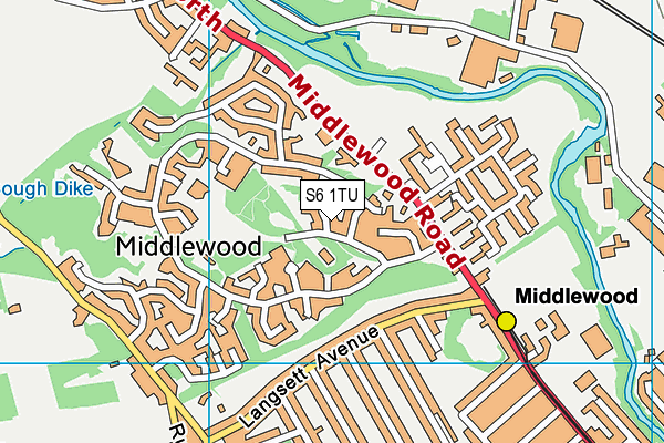 S6 1TU map - OS VectorMap District (Ordnance Survey)