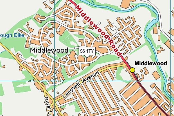 S6 1TY map - OS VectorMap District (Ordnance Survey)