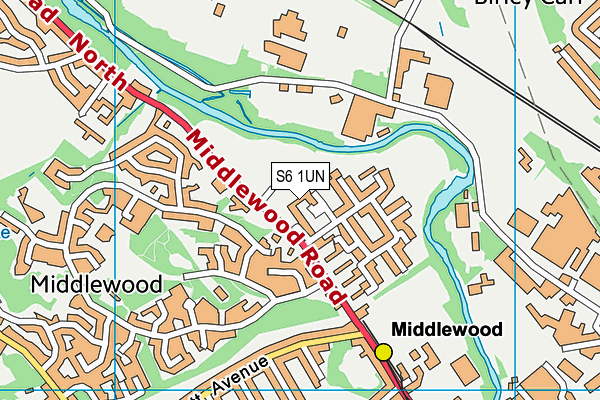 Middlewood Park map (S6 1UN) - OS VectorMap District (Ordnance Survey)