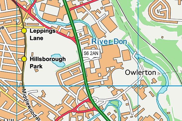 Hillsborough Leisure Centre map (S6 2AN) - OS VectorMap District (Ordnance Survey)