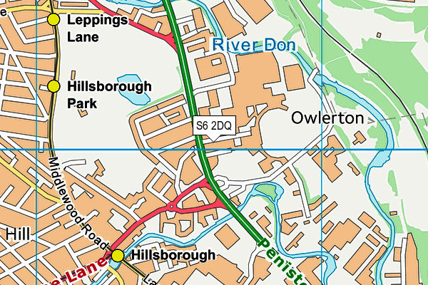 S6 2DQ map - OS VectorMap District (Ordnance Survey)