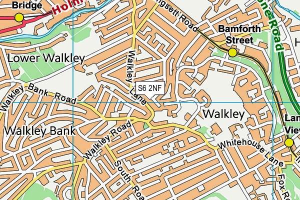 S6 2NF map - OS VectorMap District (Ordnance Survey)