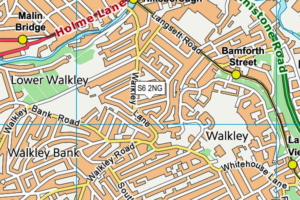 S6 2NG map - OS VectorMap District (Ordnance Survey)