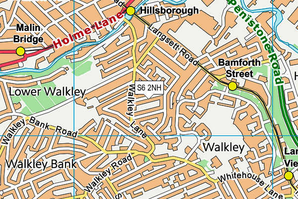 S6 2NH map - OS VectorMap District (Ordnance Survey)