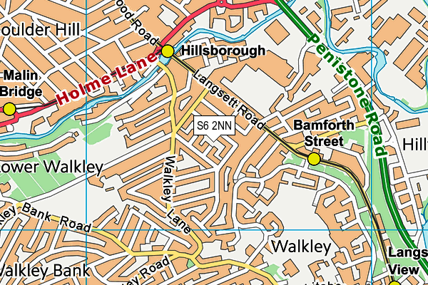 S6 2NN map - OS VectorMap District (Ordnance Survey)