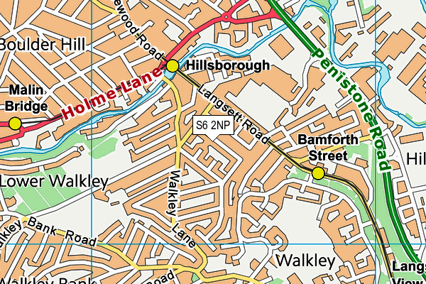 S6 2NP map - OS VectorMap District (Ordnance Survey)