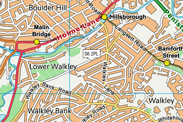 Rivelin Primary School map (S6 2PL) - OS VectorMap District (Ordnance Survey)