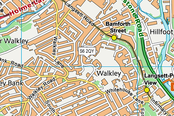 S6 2QY map - OS VectorMap District (Ordnance Survey)