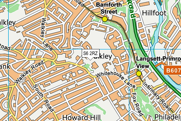 Walkley Primary School map (S6 2RZ) - OS VectorMap District (Ordnance Survey)