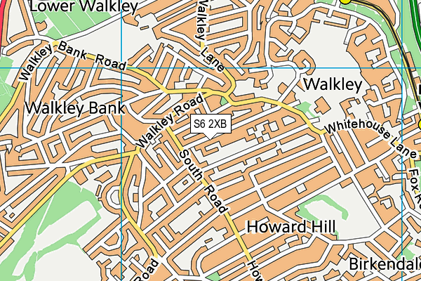 S6 2XB map - OS VectorMap District (Ordnance Survey)