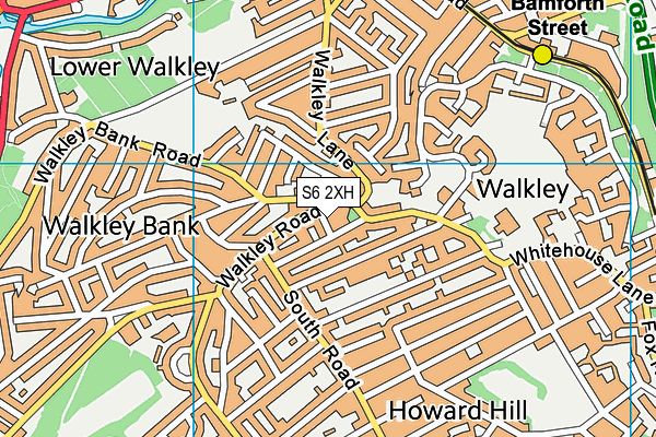 S6 2XH map - OS VectorMap District (Ordnance Survey)