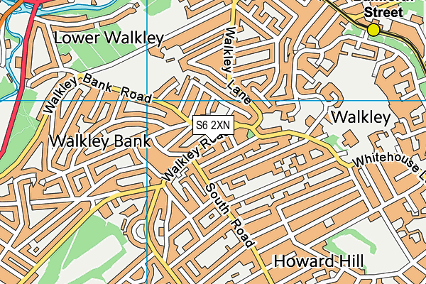 S6 2XN map - OS VectorMap District (Ordnance Survey)