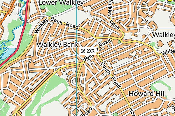 S6 2XR map - OS VectorMap District (Ordnance Survey)