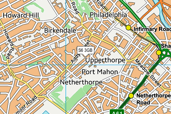 S6 3GB map - OS VectorMap District (Ordnance Survey)