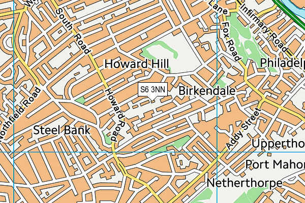 S6 3NN map - OS VectorMap District (Ordnance Survey)