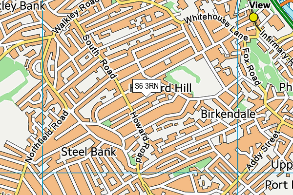 S6 3RN map - OS VectorMap District (Ordnance Survey)