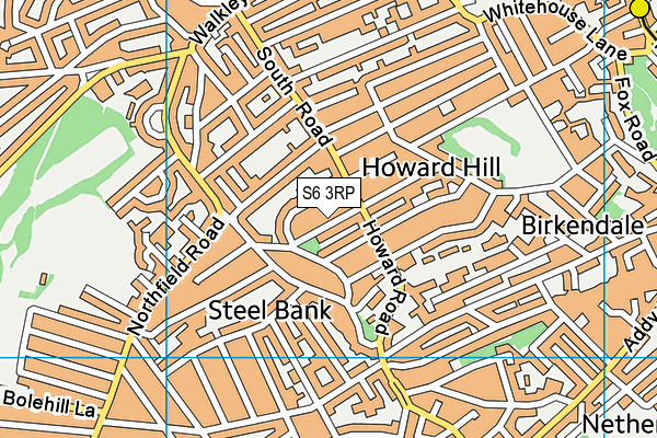 S6 3RP map - OS VectorMap District (Ordnance Survey)