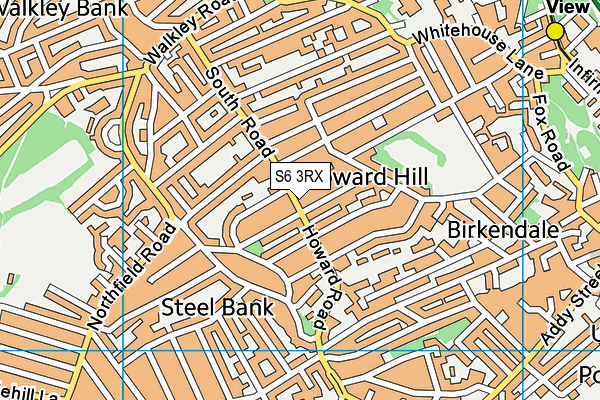 S6 3RX map - OS VectorMap District (Ordnance Survey)