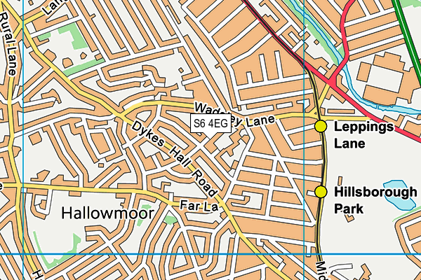 S6 4EG map - OS VectorMap District (Ordnance Survey)