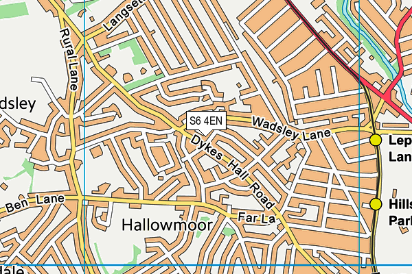 S6 4EN map - OS VectorMap District (Ordnance Survey)