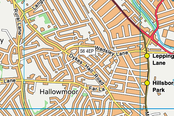 S6 4EP map - OS VectorMap District (Ordnance Survey)