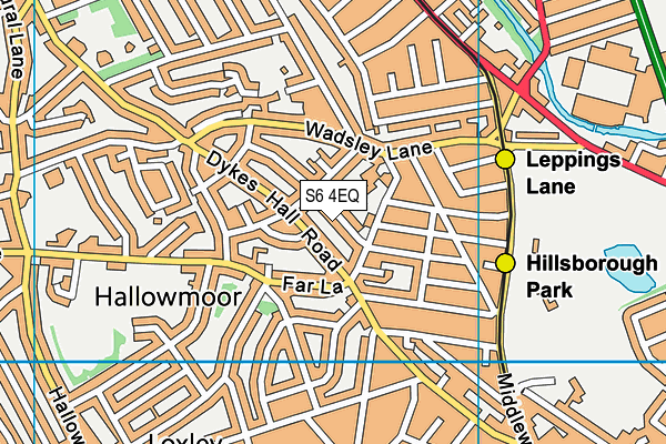 S6 4EQ map - OS VectorMap District (Ordnance Survey)