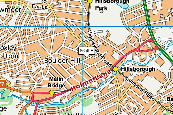 S6 4LE map - OS VectorMap District (Ordnance Survey)