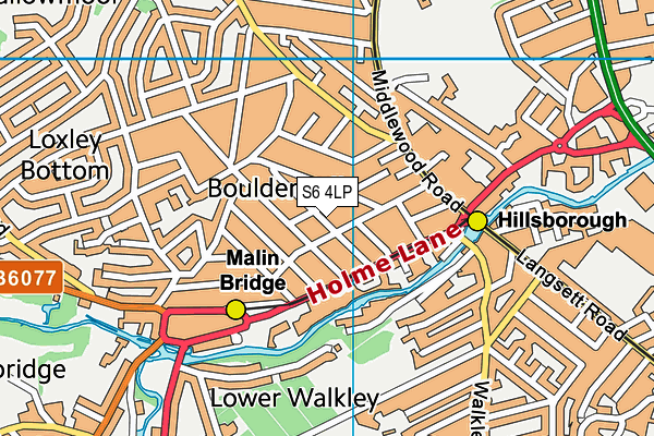 S6 4LP map - OS VectorMap District (Ordnance Survey)