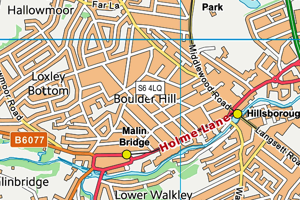 S6 4LQ map - OS VectorMap District (Ordnance Survey)